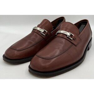 Vintage Florsheim Imperial Cordovan Loafers Size 11M Buckle Cognac Brown Leather